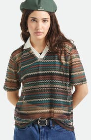 Brixton Varsity Retro Stripe Johnny Collar Polo