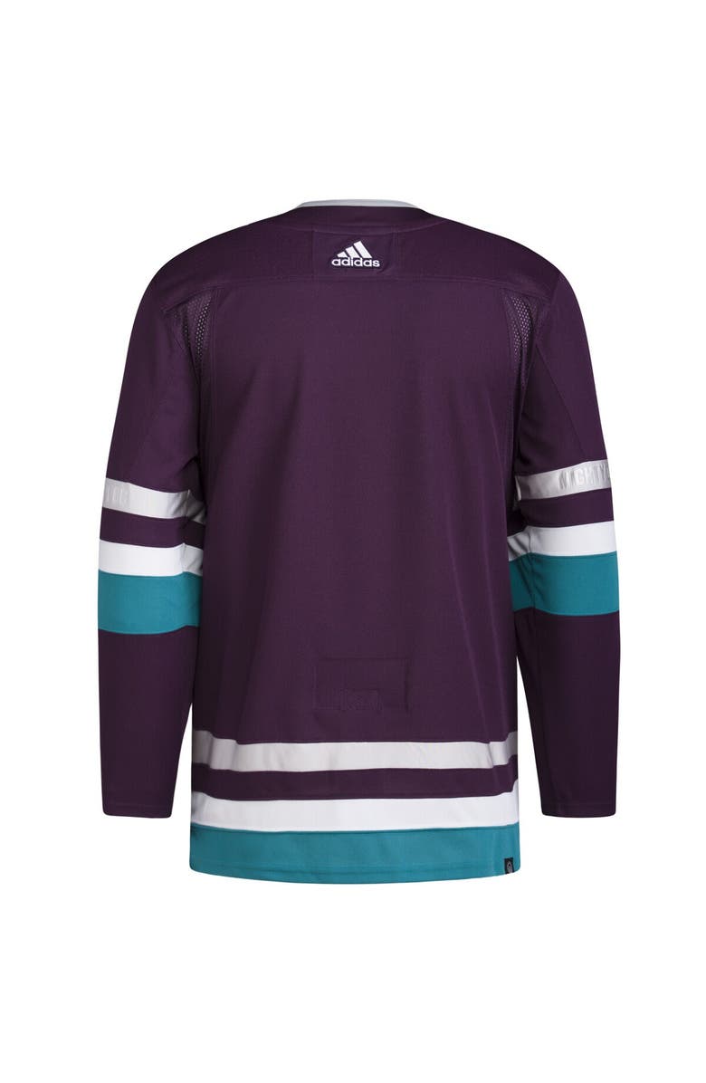 adidas Men's adidas Purple Anaheim Ducks 30th Anniversary Primegreen Authentic Jersey, Alternate, color,
