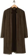 Renee C Faux Suede Longline Coat