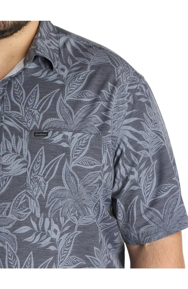 O'Neill Big & Tall TRVLR Series Traverse Leaf Print Performance Sport Shirt, Alternate, color, 