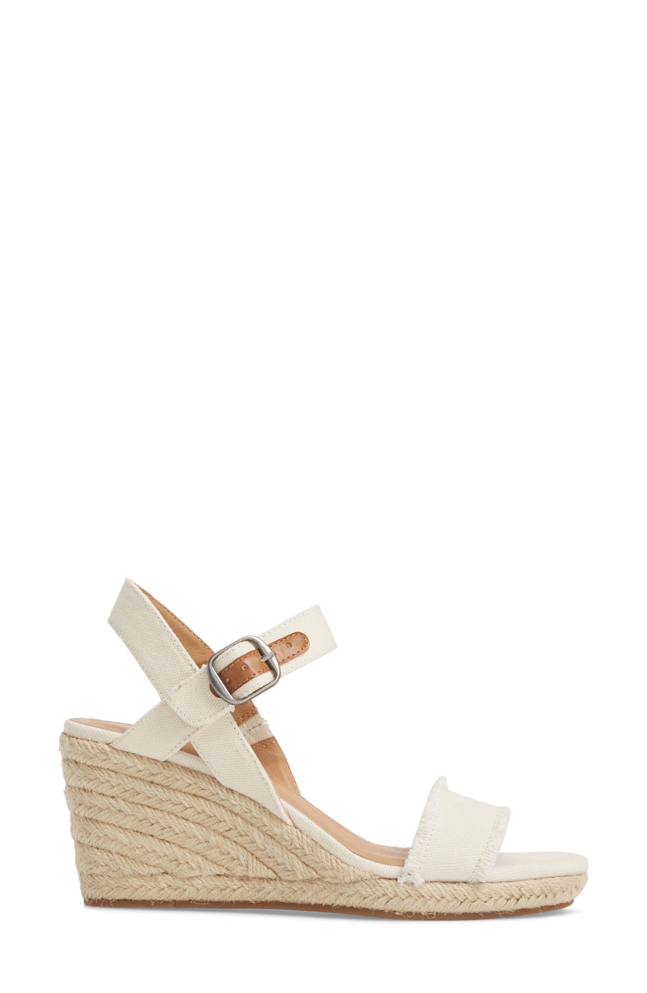 Marceline Squared Toe Wedge Sandal, Alternate, color, MILK LEATHER