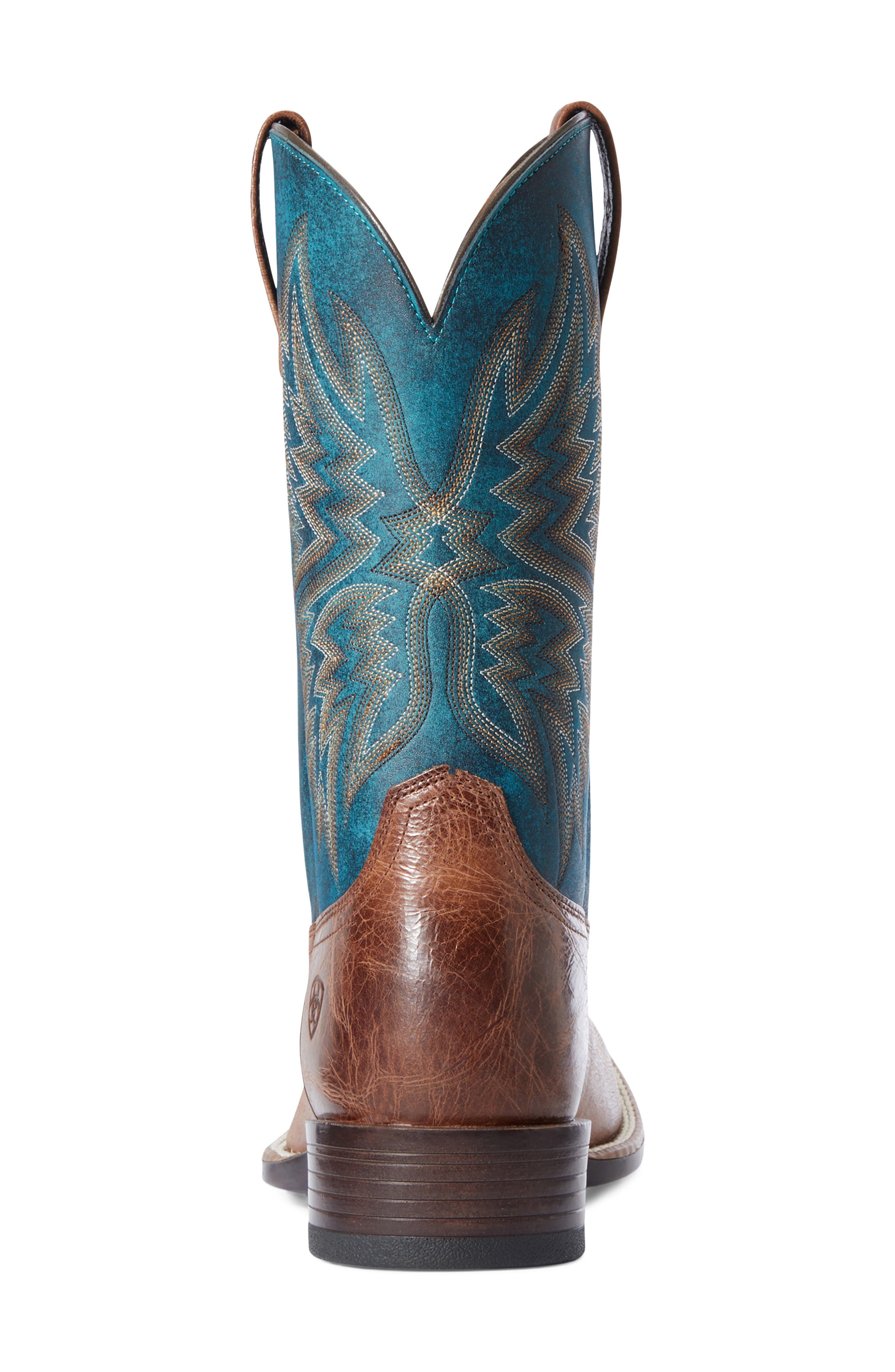 Valor Ultra Leather Western Boot, Alternate, color, DARK TAN/ ROCKY