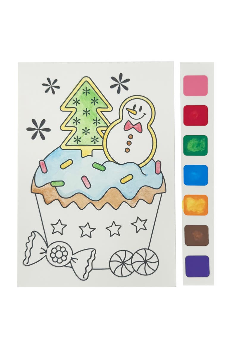 Watercolor Pad Kit, Christmas Cookies, 8 Dessert Designs, Alternate, color, Multicolored
