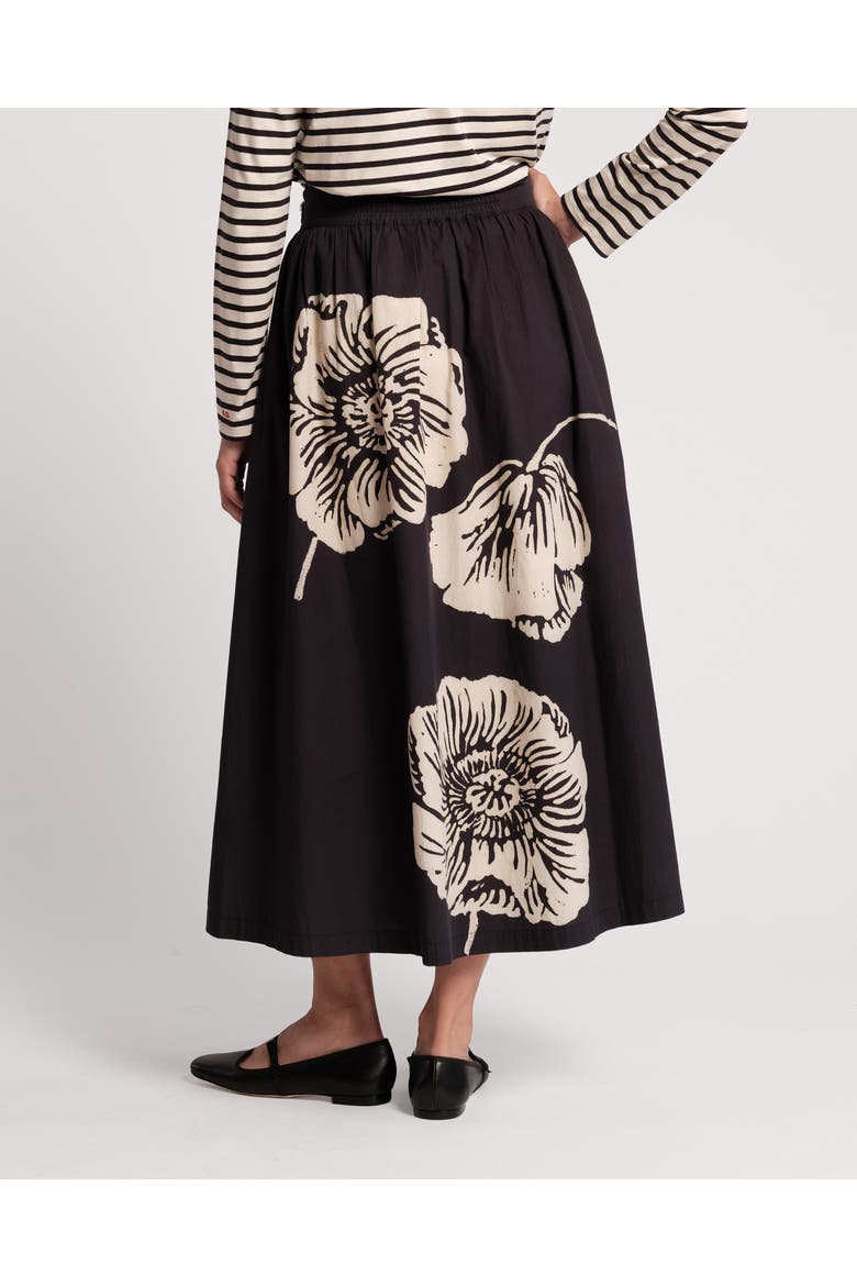 Phoebe Midi Skirt Carefree Chrysanthemum, Alternate, color, Black/Camel