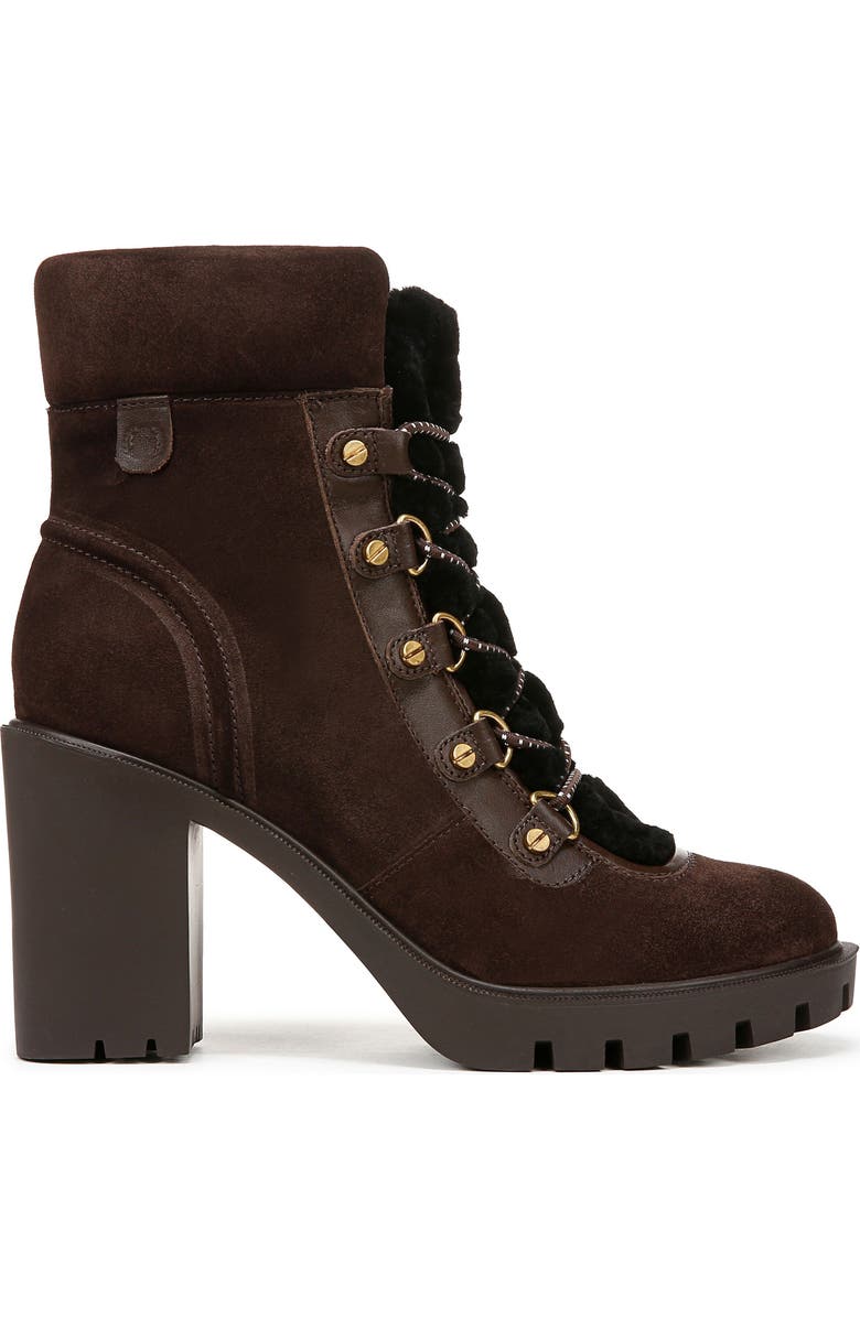 Veronica Beard Reece 2 Faux Fur Platform Bootie, Alternate, color, Espresso