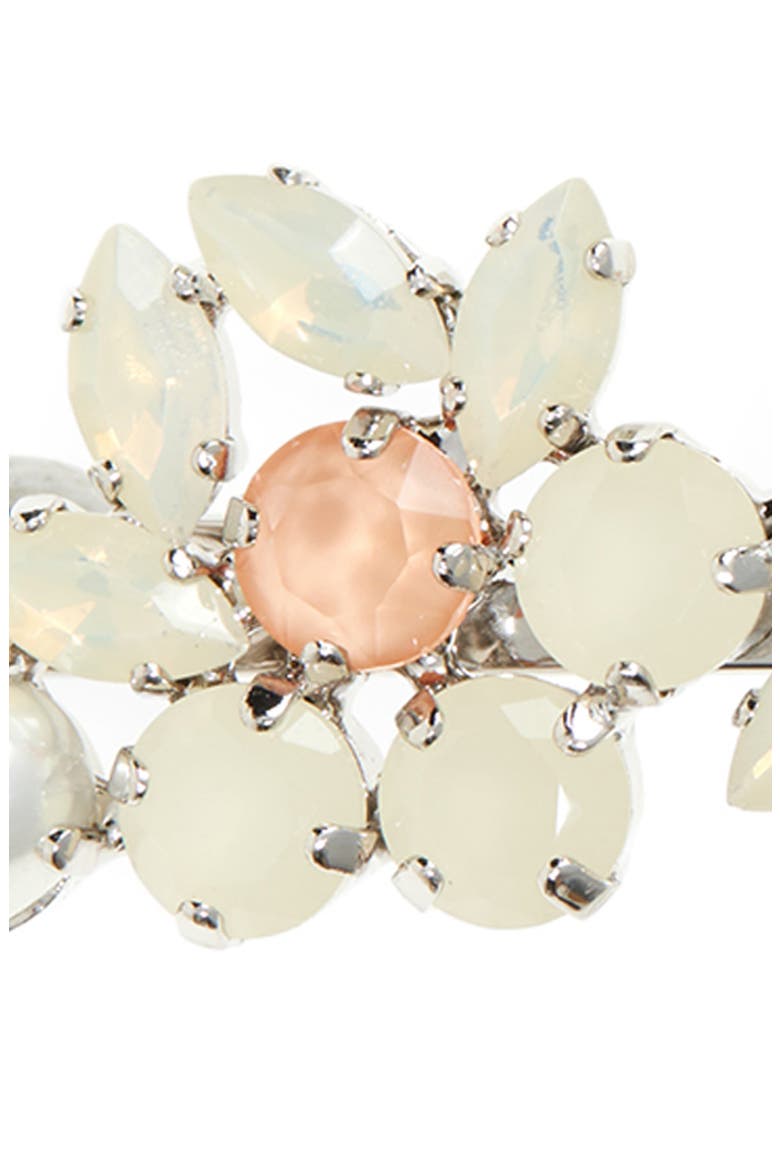 Heartbloom Crystal & Faux Pearl Hair Clip, Alternate, color, SAND OPAL/ CLEM/ PEARL