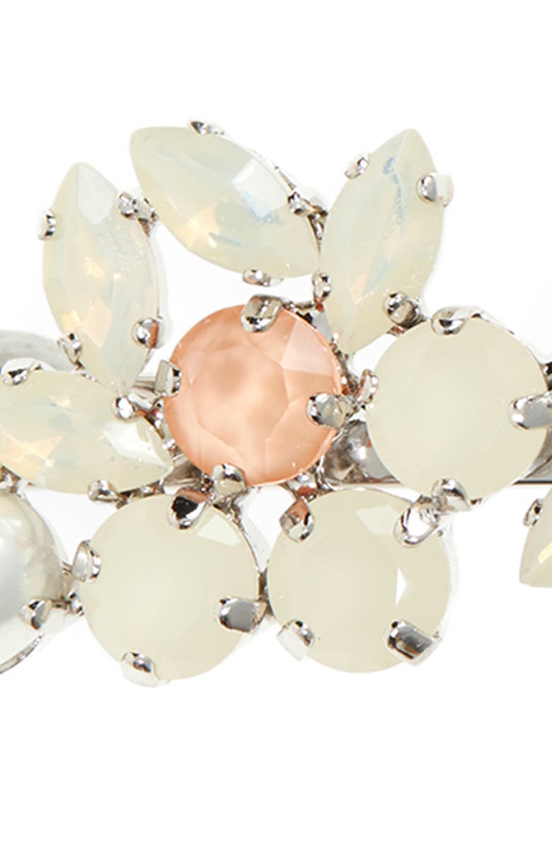 Simone Rocha Heartbloom Crystal & Faux Pearl Hair Clip, Alternate, color, Sand Opal/ Clem/ Pearl