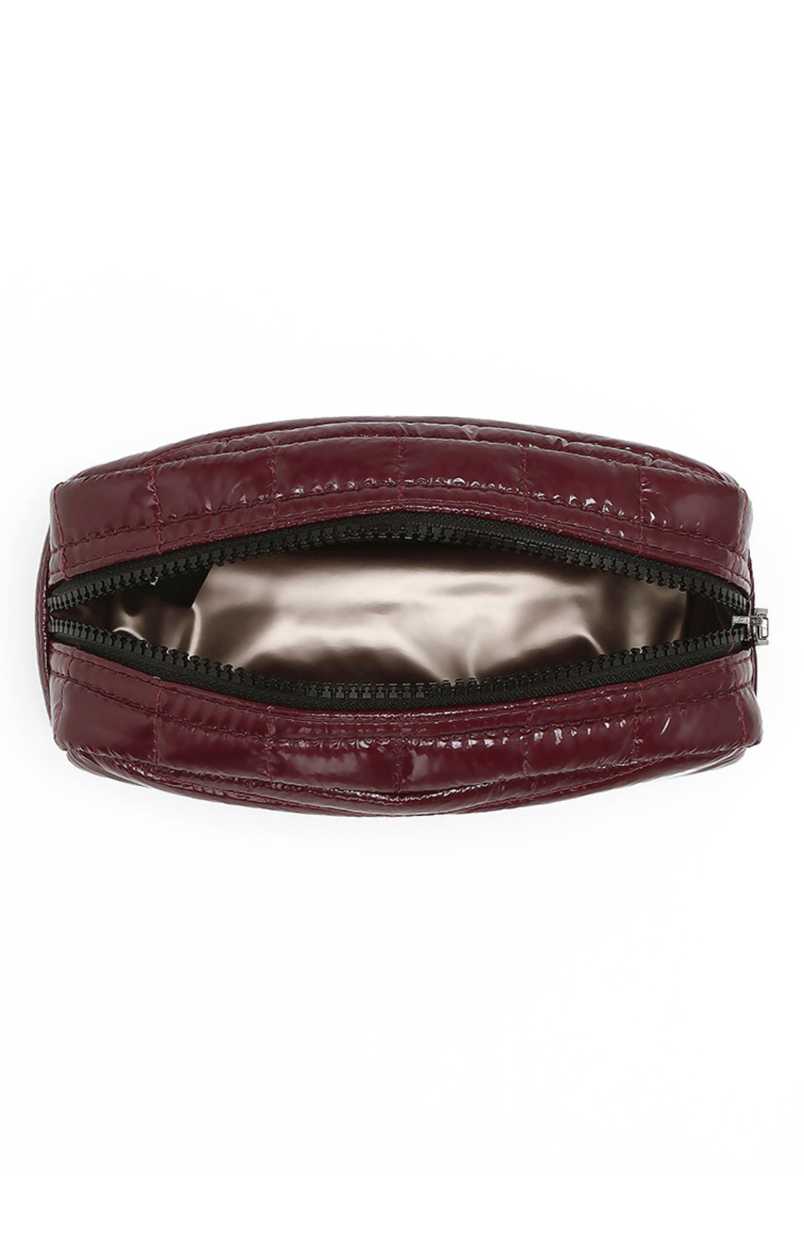Touch-Up Carryall Essentials Pouch, Alternate, color, GLOSSY DEEP BURGUNDY