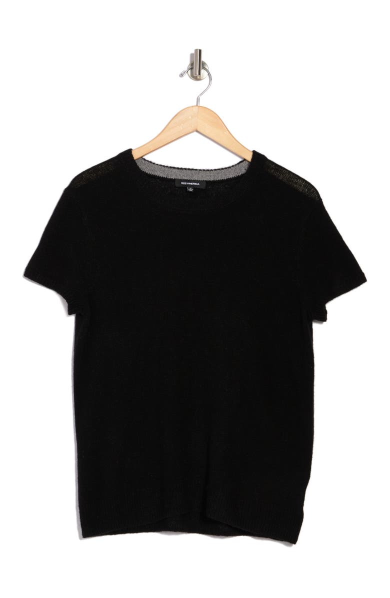 525 america Cashmere Short Sleeve Sweater, Main, color,
