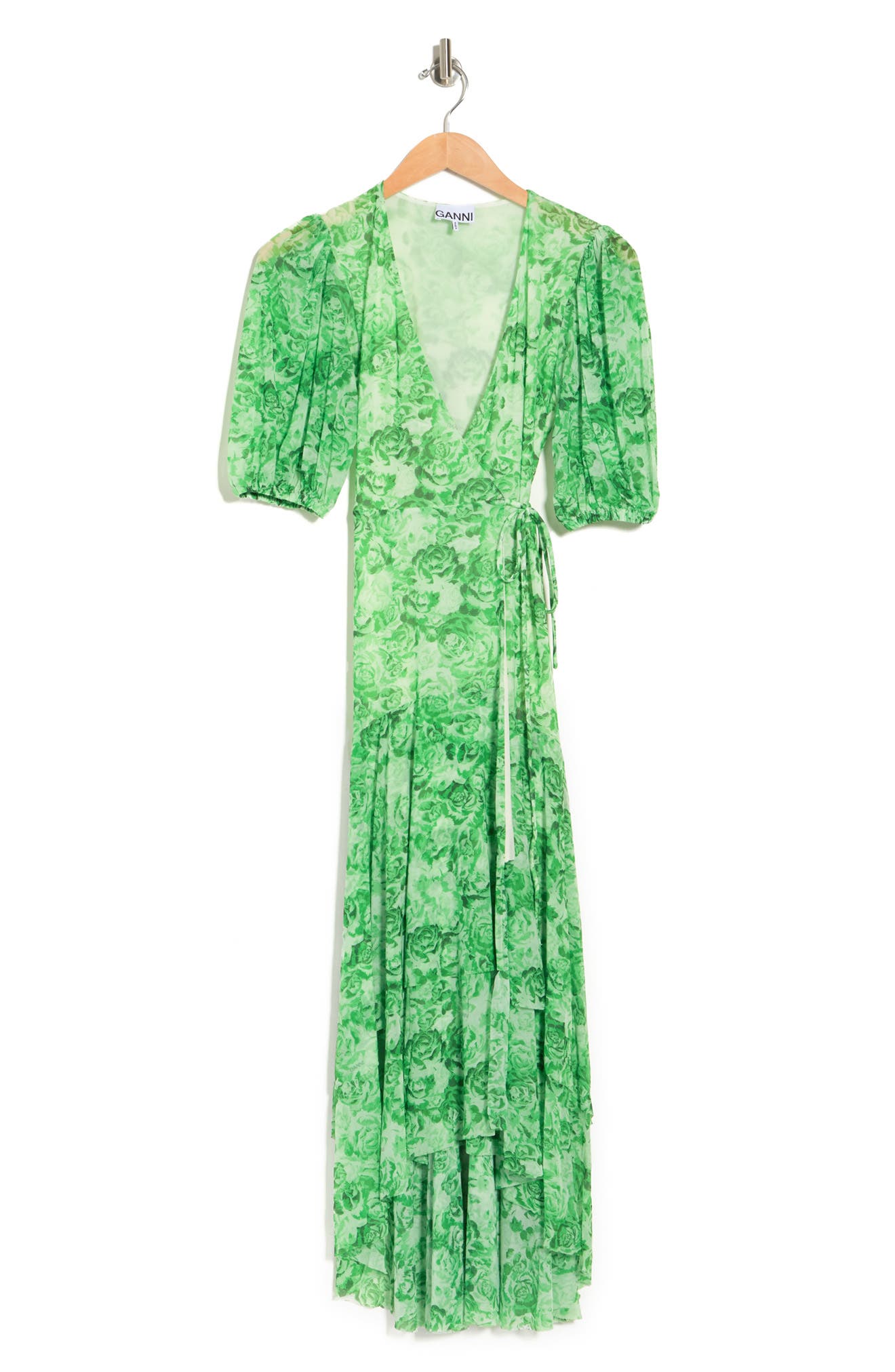 Ganni Patterned Mesh Maxi Dress (Women) | Nordstromrack