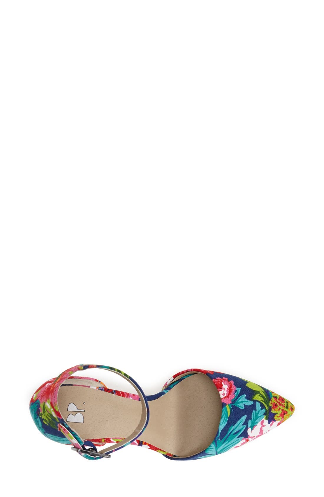 BP. 'Mallory' Floral Print Ankle Strap Pump, Alternate, color, 
