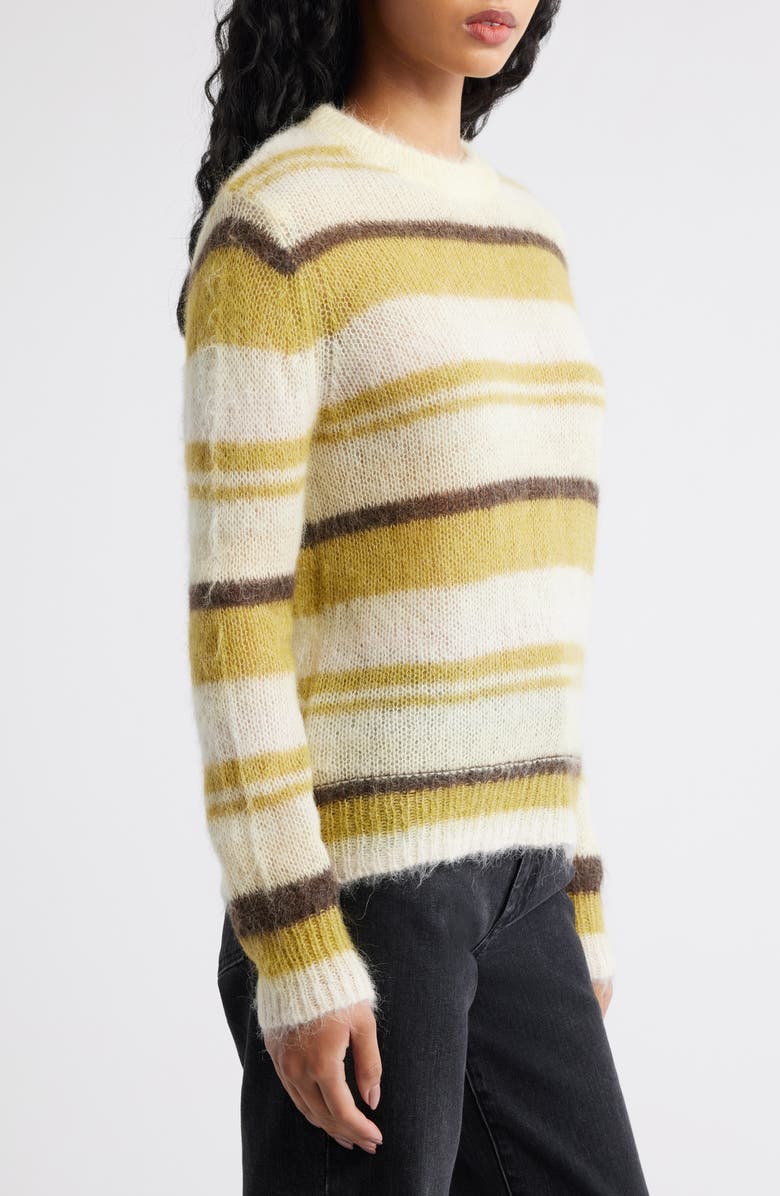 MANGO Colorin Crewneck Sweater, Alternate, color, Olive Green