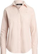Lauren Ralph Lauren Stripe Stretch Cotton Button-Up Shirt