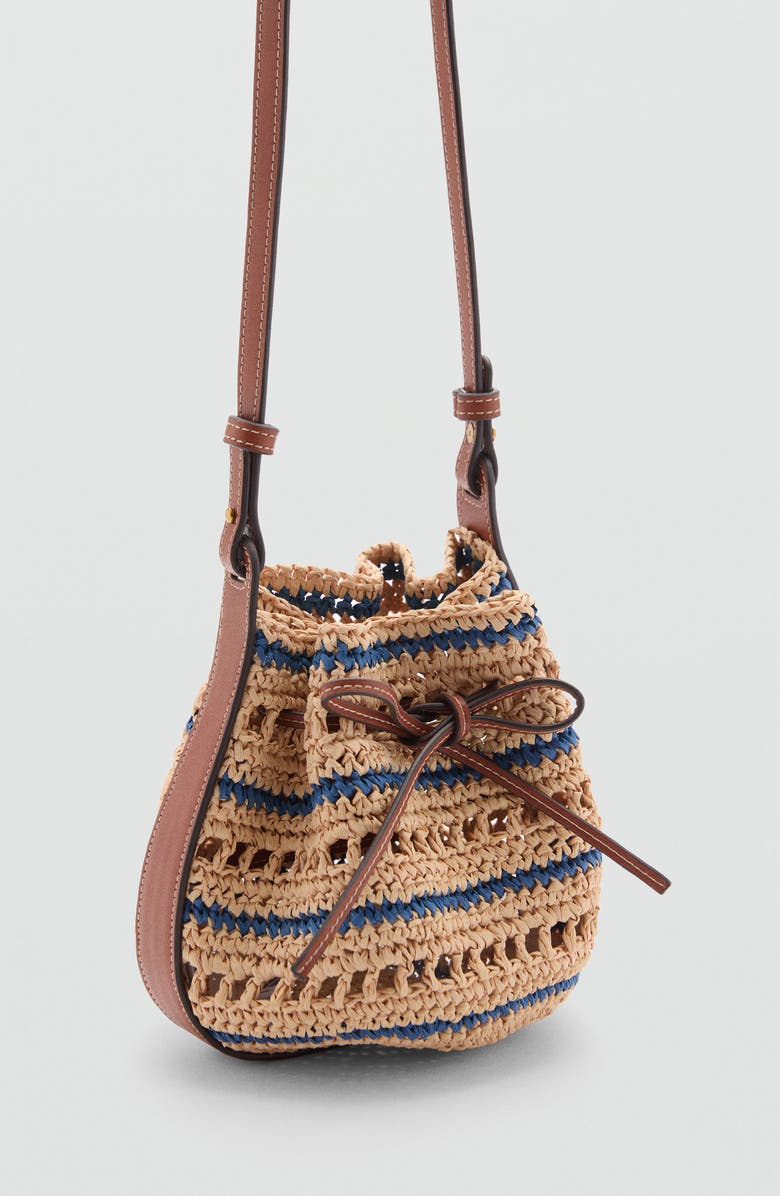 MANGO Straw Shoulder Bag, Alternate, color,