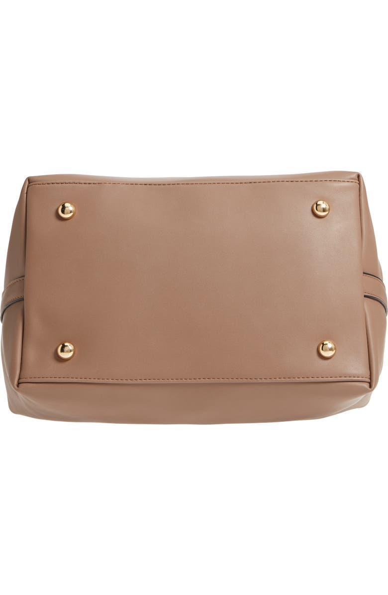 Leith Metal Handle Faux Leather Tote Bag, Alternate, color,