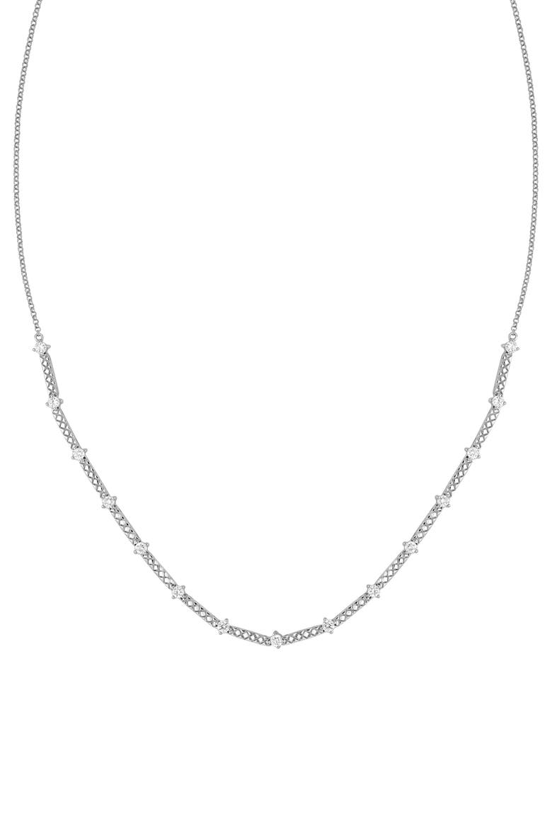 Rita Diamond Tennis Necklace, Main, color, 18K WHITE GOLD