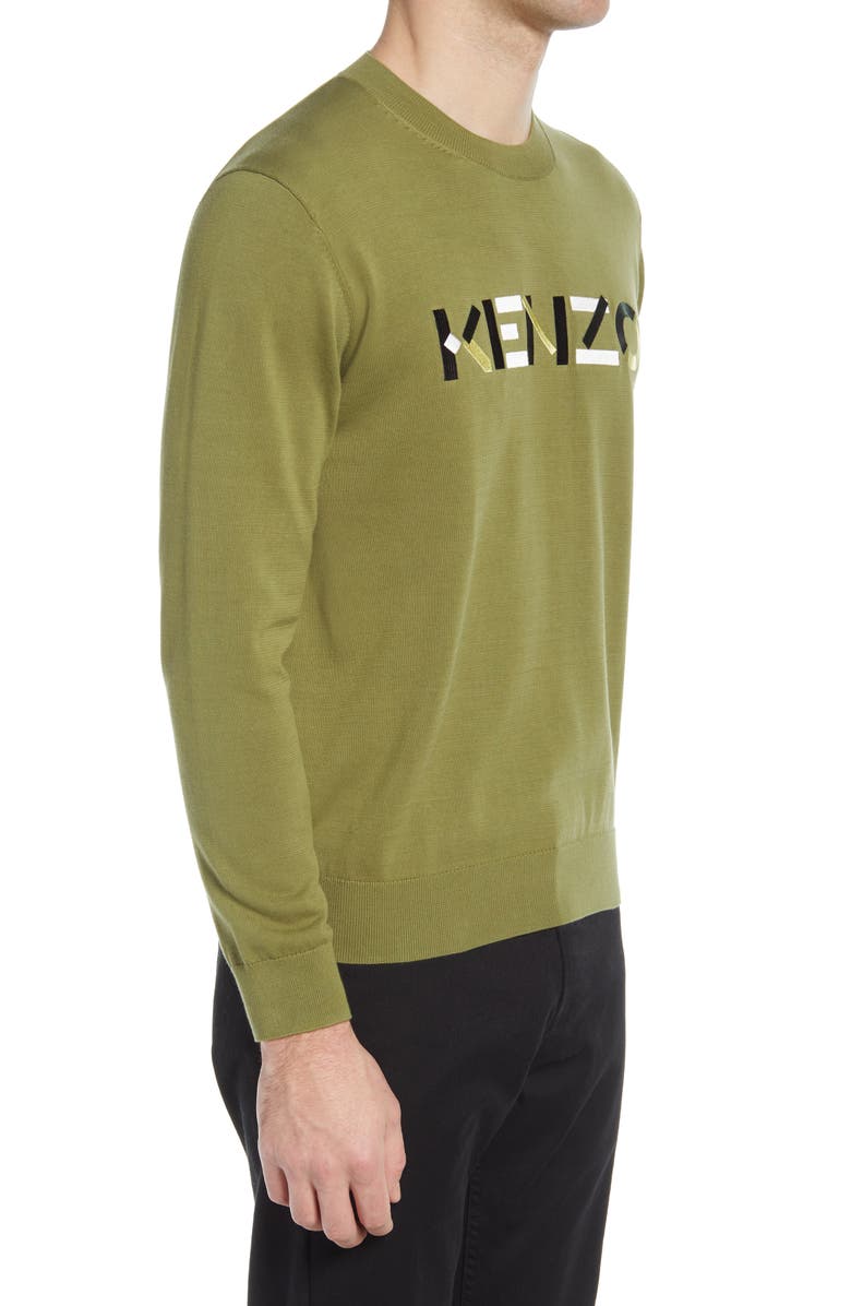 KENZO Men's Multico Embroidered Logo Crewneck Sweater, Alternate, color, 