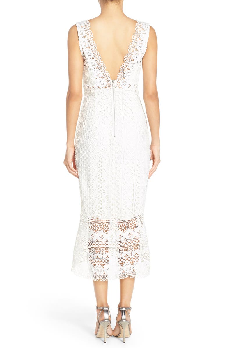 Bardot Odyssey Lace Midi Dress, Alternate, color, 