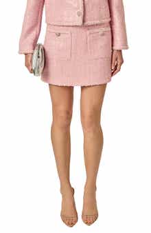 Sequin Tweed Miniskirt
