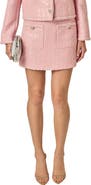 English Factory Sequin Tweed Miniskirt