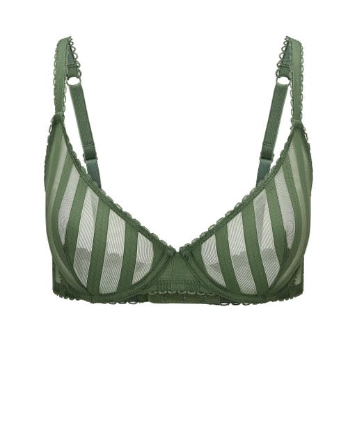 Adore Me Ninamarie Unlined Demi Bra In Green