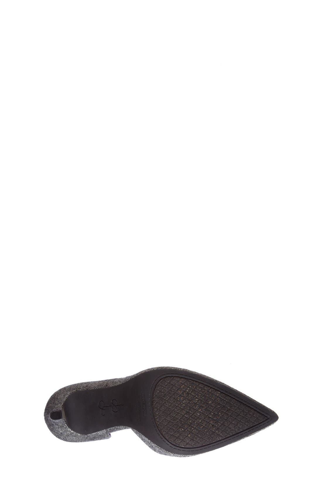 'Claudette' Half d'Orsay Pump, Alternate, color, BLACK/ WHITE