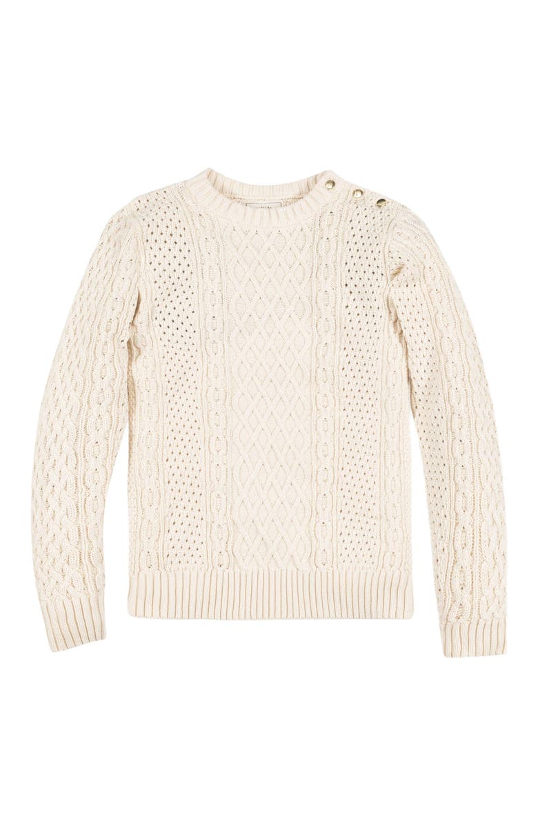 Hope & Henry Women's Organic Fisherman Sweater, Alternate, color, 