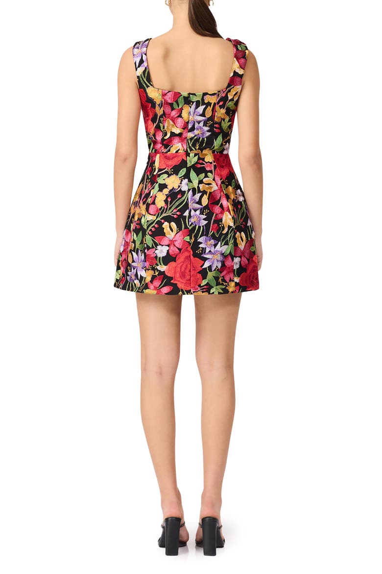 Talia Floral Embroidery Cocktail Minidress, Alternate, color, FLORAL MULTI