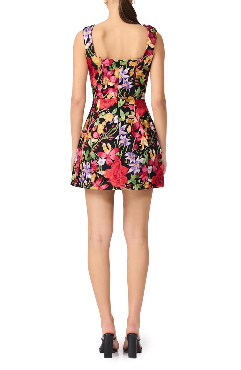 Elliatt Talia Floral Embroidery Cocktail Minidress, Alternate, color, Floral Multi