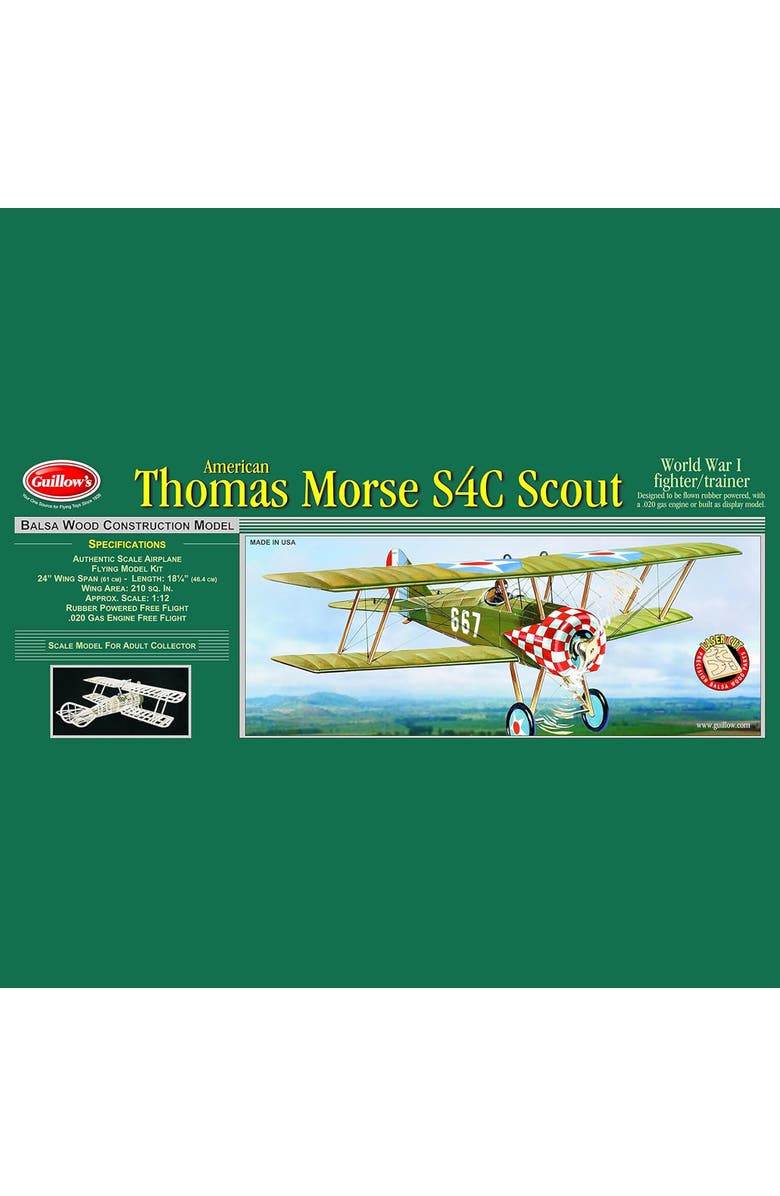 Guillow Thomas Morse Scout Laser Cut Model Kit, Main, color, Multicolored