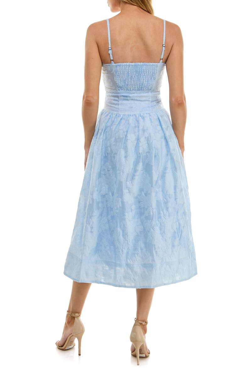 Jacquard Midi Sundress, Alternate, color, HAZY BLUE