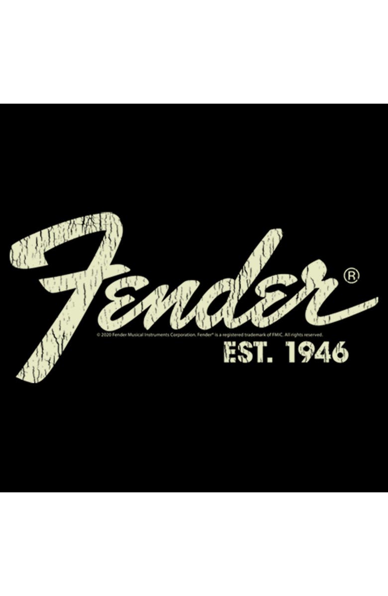 FENDER Men's Fender Distressed Logo  Graphic T-Shirt, Alternate, color, Black