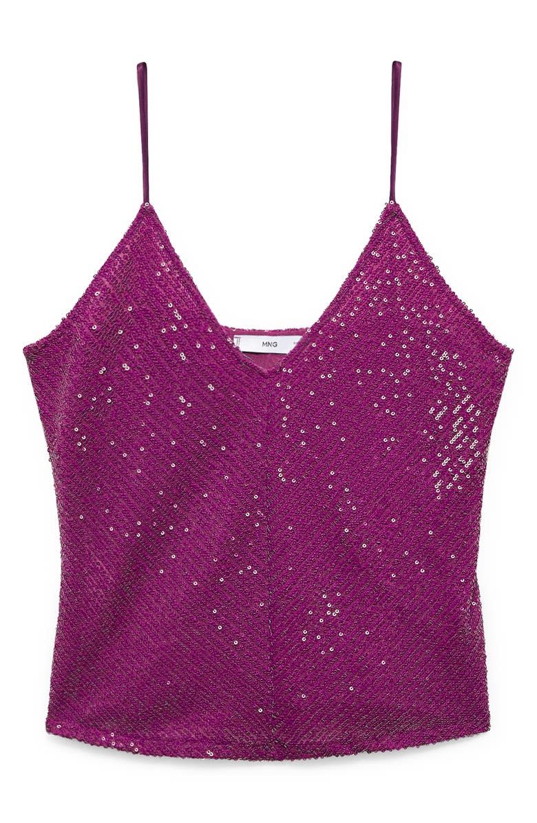 MANGO Sequin Knit Camisole, Alternate, color, 