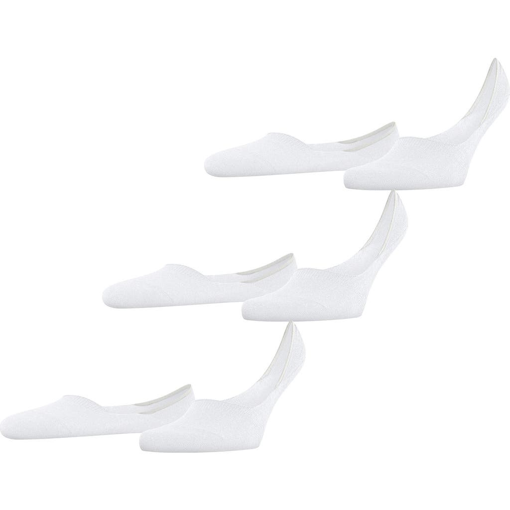 Falke Step Cotton 3-pack No Show Socks In White