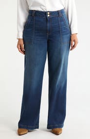 KUT from the Kloth Jodi High Waist Wide Leg Utility Jeans