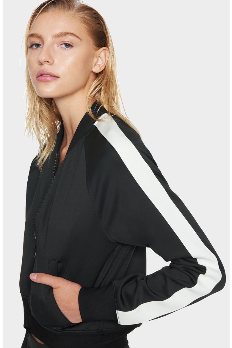 Stripe Track Jacket, Alternate, color, BLACK/ WHITE
