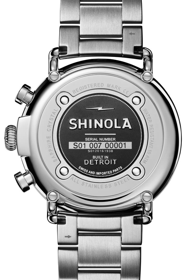 'The Runwell Chrono' Bracelet Watch, 47mm, Alternate, color, SILVER/ GREY/ CREAM/ SILVER