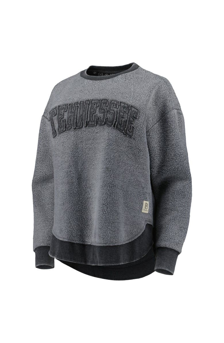 PRESSBOX Women's Pressbox Black Tennessee Volunteers Ponchoville Pullover Sweatshirt, Alternate, color, 