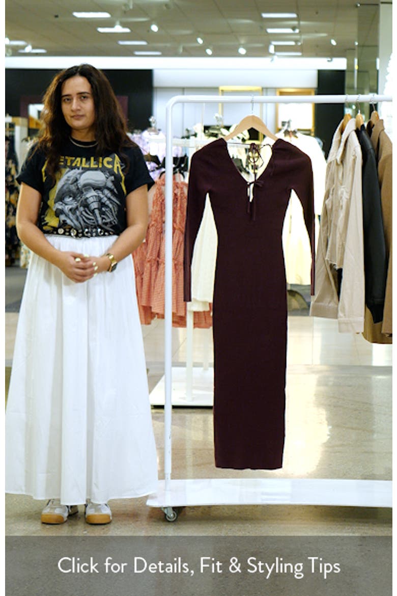 Verona Long Sleeve Rib Sweater Dress video