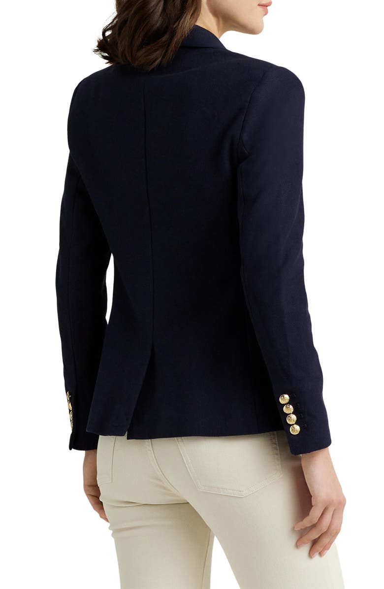 Lauren Ralph Lauren Bullion Jacquard Blazer, Alternate, color, Lauren Navy