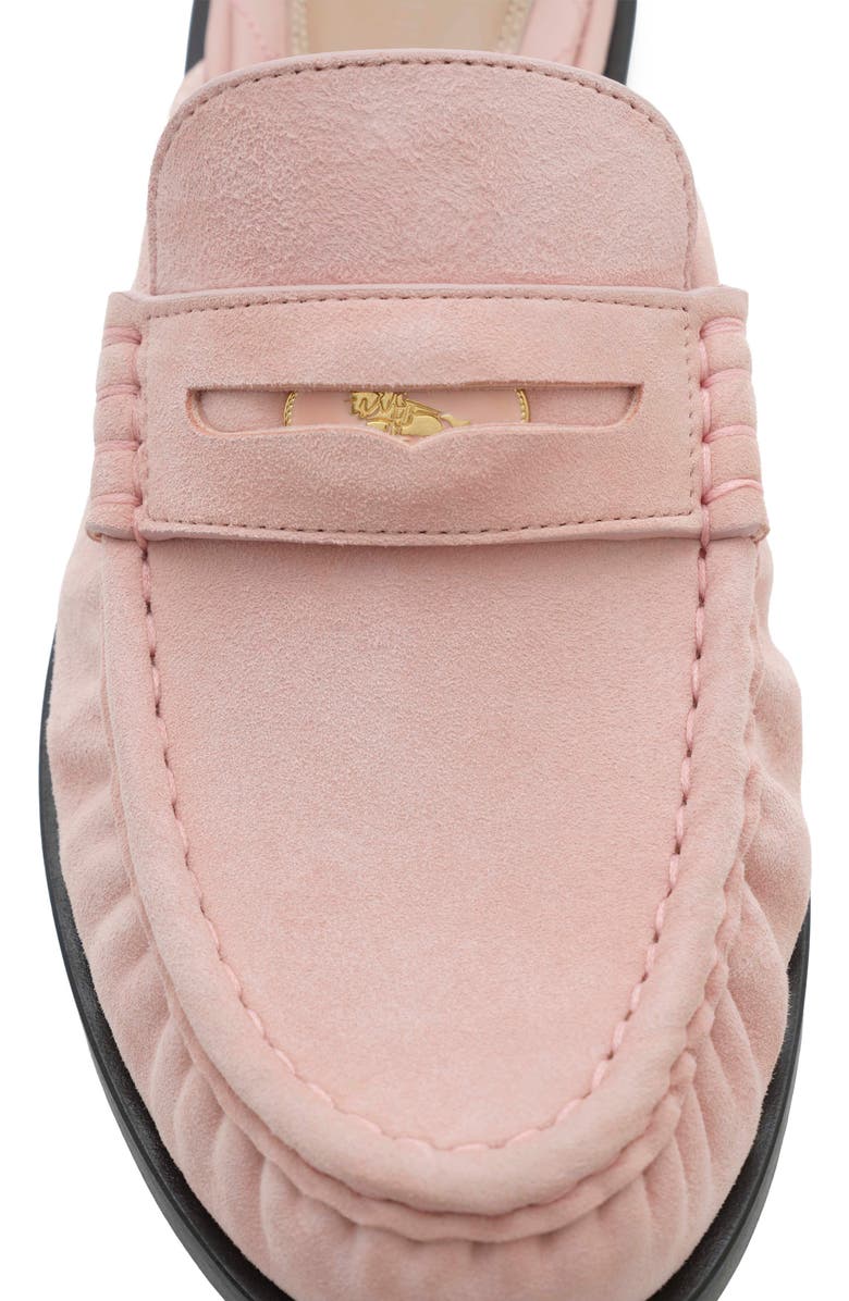 Burberry Leather Cadet Mules, Alternate, color, Peony Pink