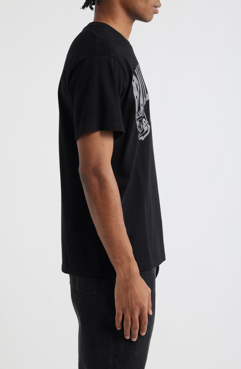 Billionaire Boys Club Curve Logo Short Sleeve Graphic T-Shirt, Alternate, color, Black