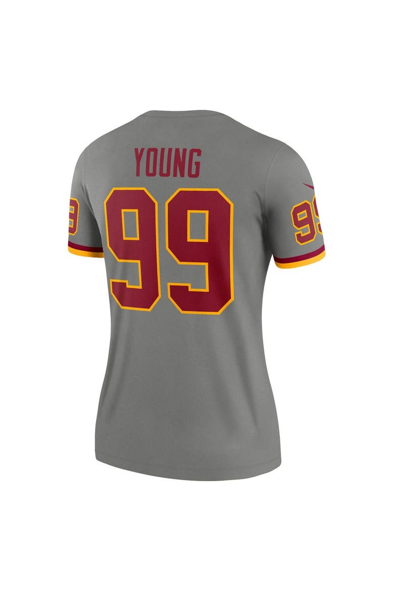 Women's Nike Chase Young Gray Washington Football Team Inverted Legend Jersey, Alternate, color, Gray