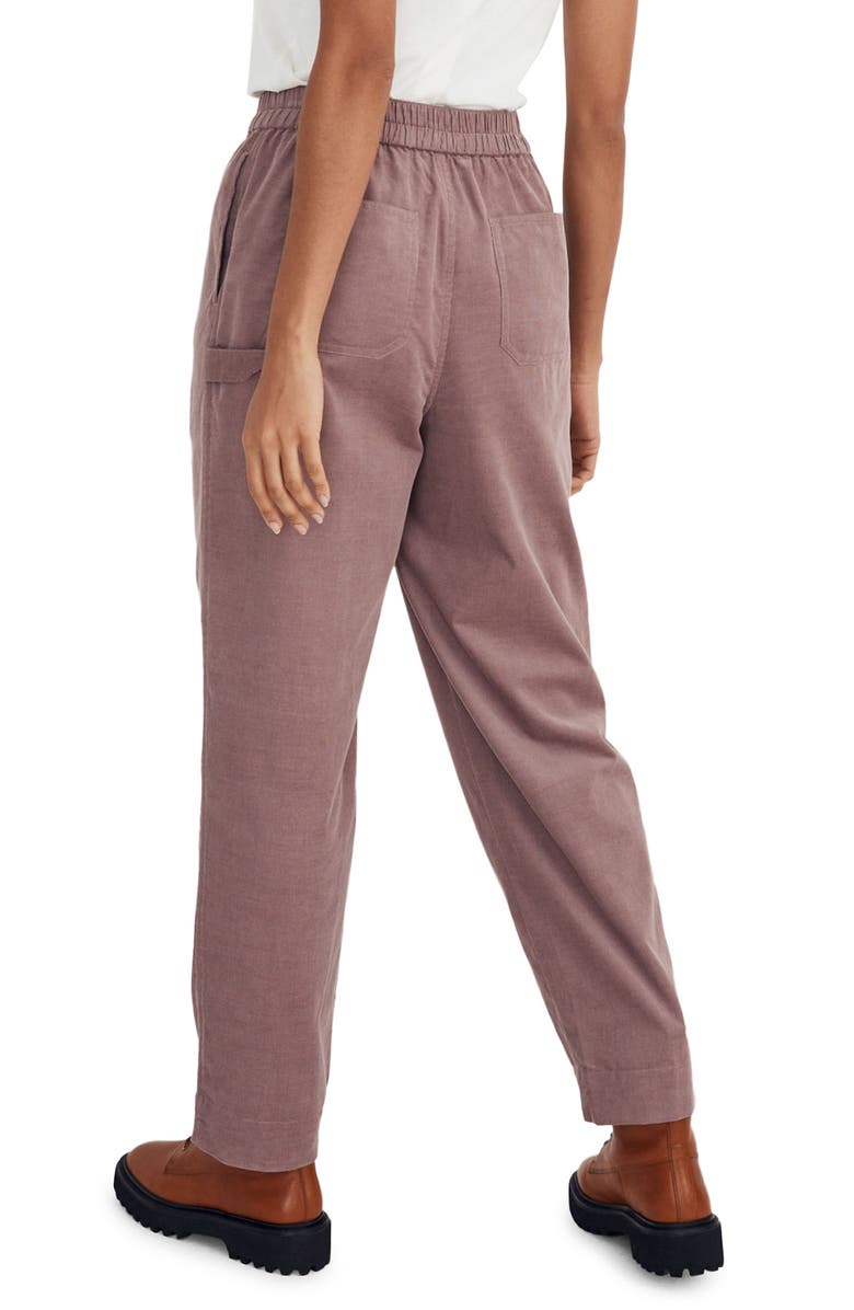 Madewell Pull-On Tapered Corduroy Pants, Alternate, color,