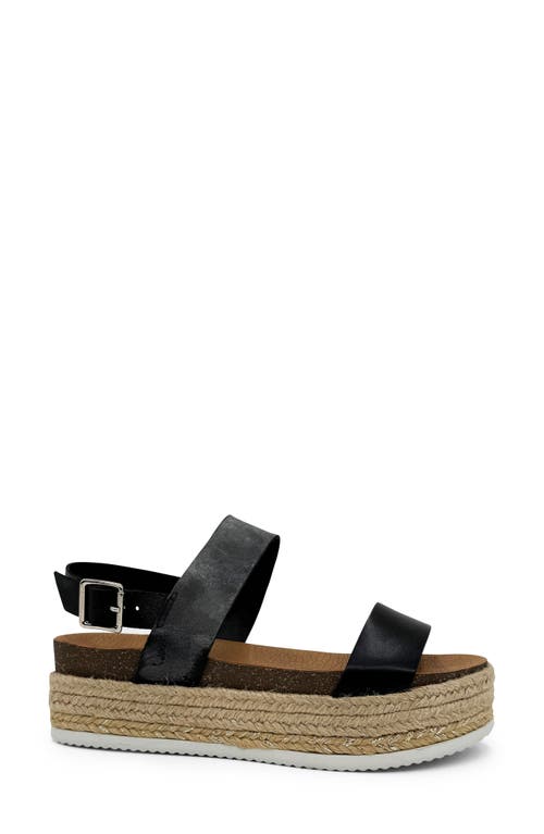 Chelsea Crew Colby Platform Sandal In Black Leather