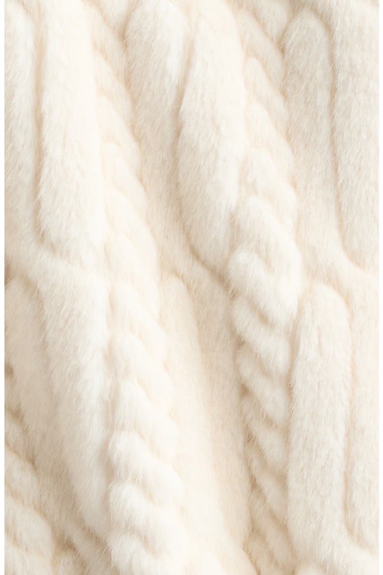 Nola Cable Faux Fur Bomber Jacket, Alternate, color, WINTER WHITE
