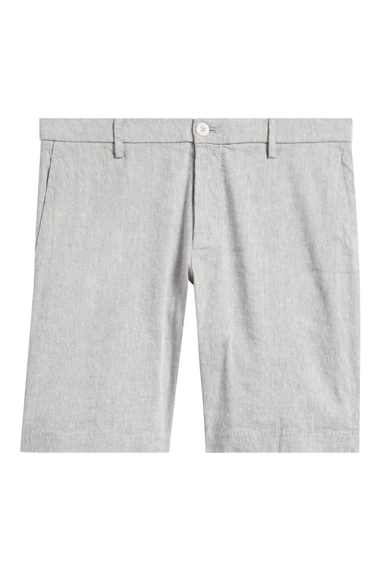 Oasis 8.5-Inch Linen Blend Bermuda Shorts, Alternate, color, BLACK