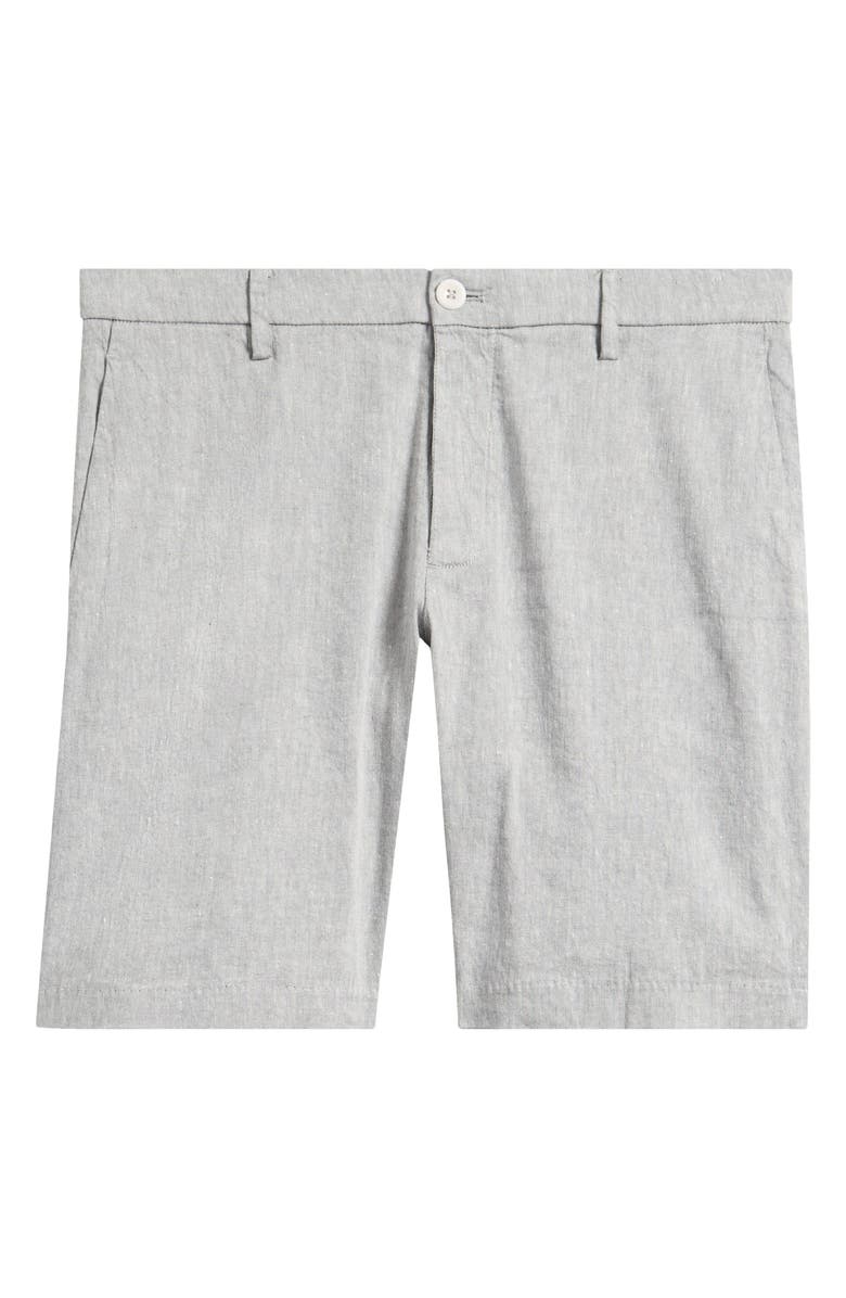 DEKE Oasis Linen-Blend Bermuda Shorts, Alternate, color, Black