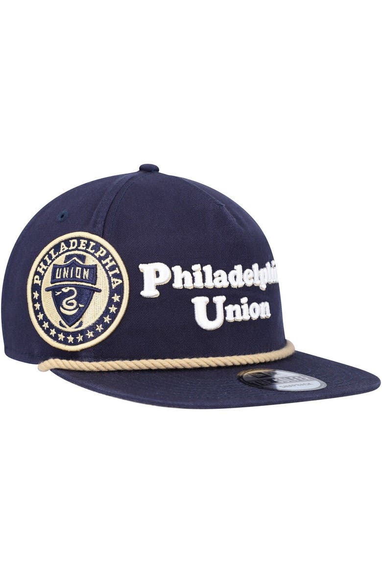 Men's New Era  Navy Philadelphia Union Heritage The Golfer Snapback Hat, Main, color, Navy