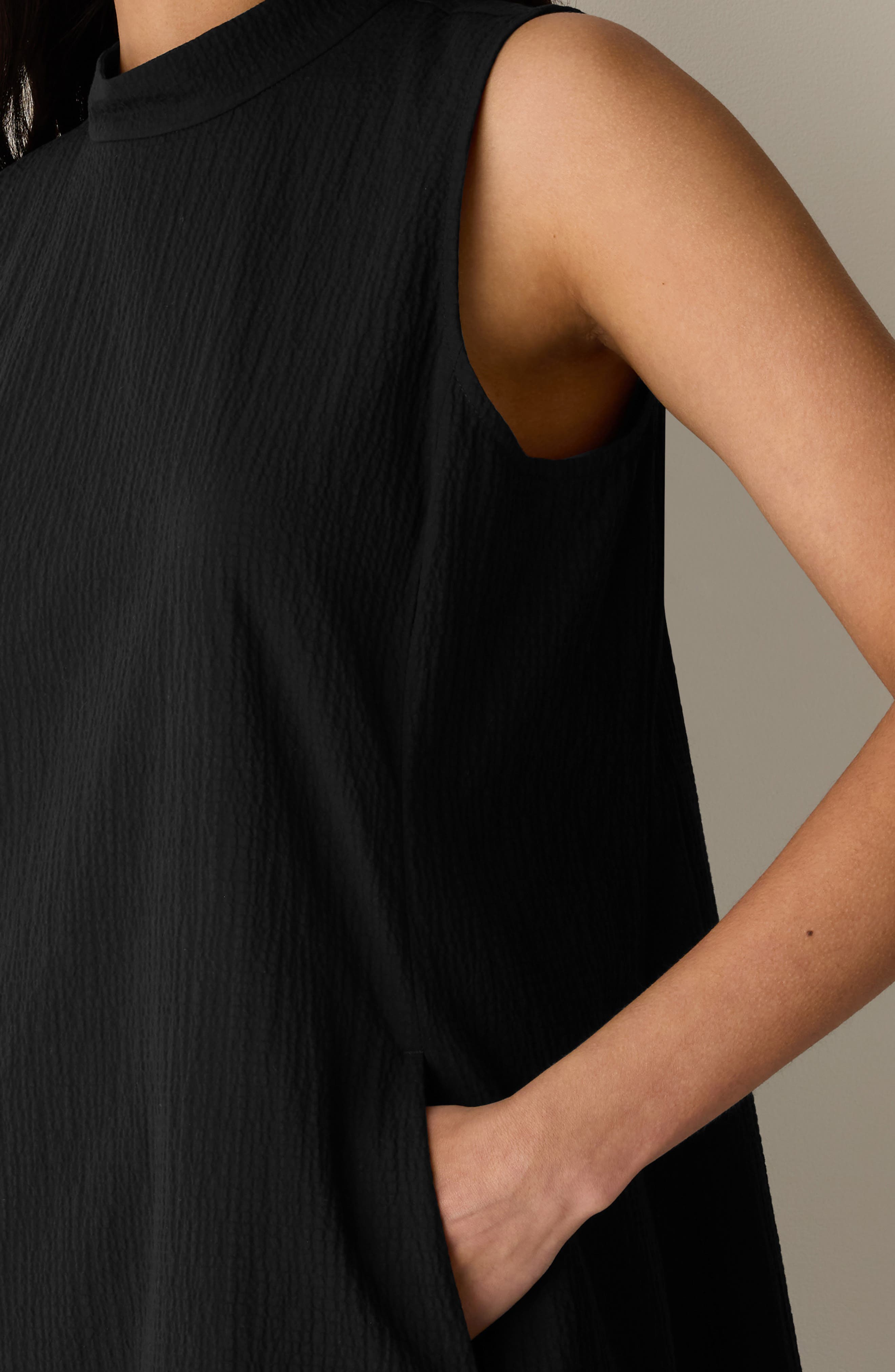 Eileen Fisher Mock Neck Sleeveless Dress (Women) | Nordstrom